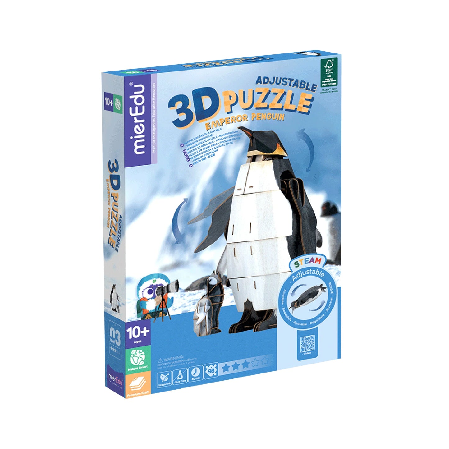 Adjustable ECO 3D Puzzles - Emperor Penguin