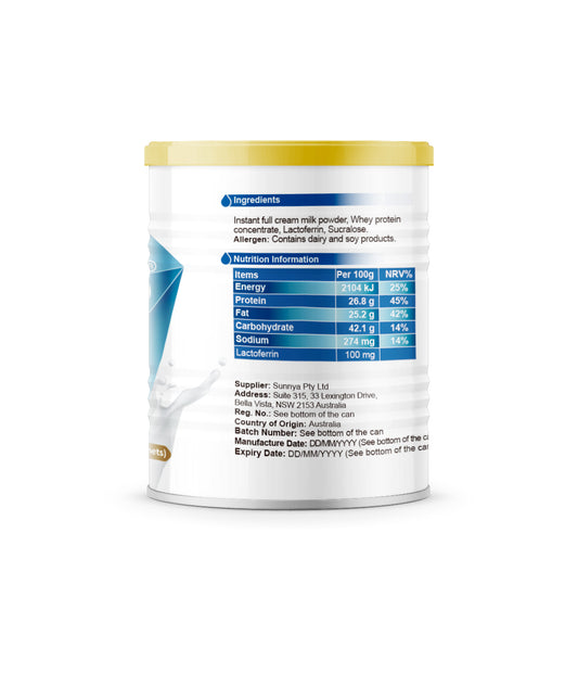 Neurio Formulated Milk Powder with Lactoferrin – Blue Diamond Edition
