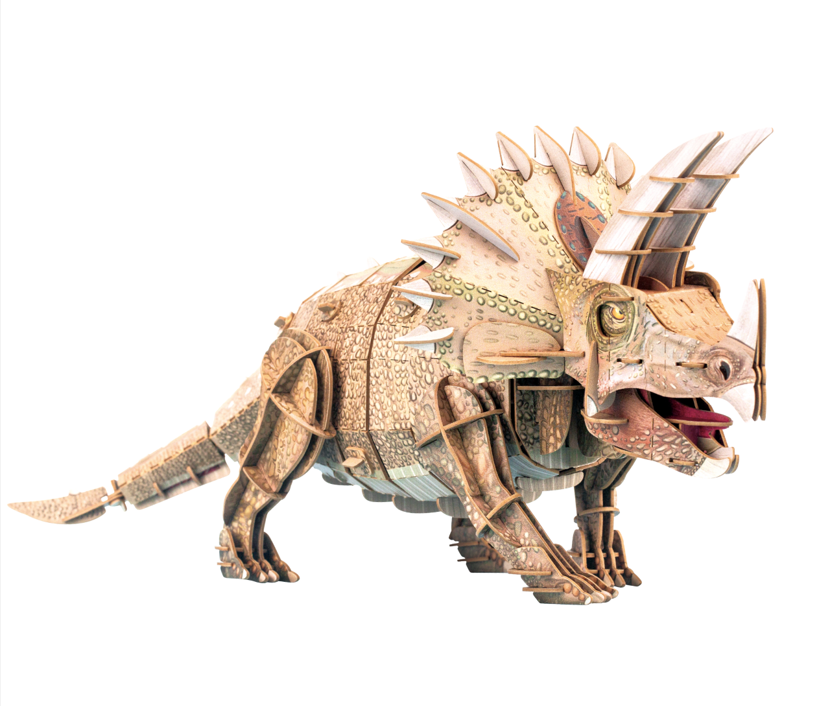 MierEdu Adjustable ECO 3D Puzzles - Dino Theme - Triceratops