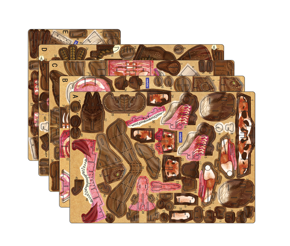 MierEdu Adjustable ECO 3D Puzzles - Dino Theme - Tyrannosaurus Rex