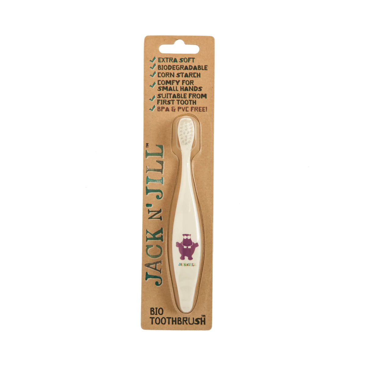 Jack n Jill Hippo Biodegradable Toothbrush