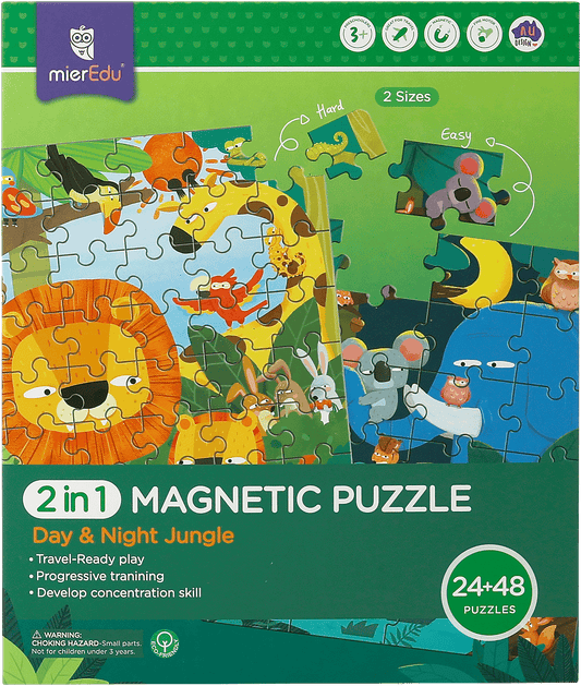 2 In 1 Travel Magnetic Puzzle - Forest