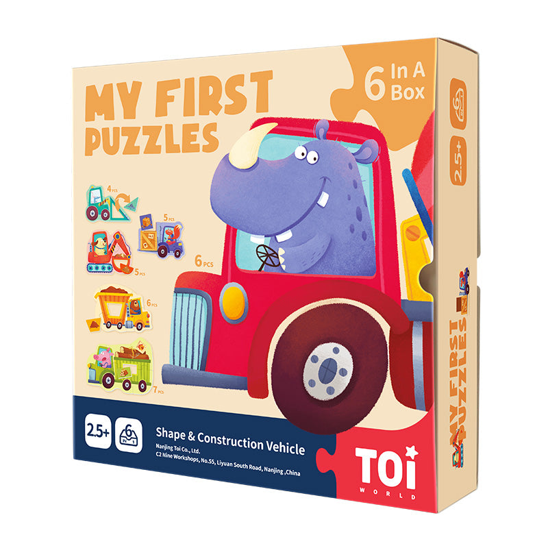 My First Puzzles-Shapes & Construction Vehicle