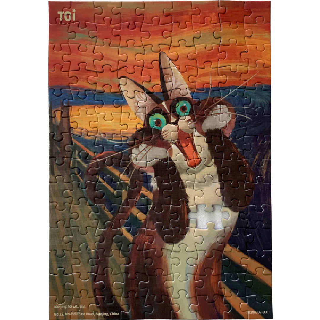 Cat In Art Puzzle - The Scream