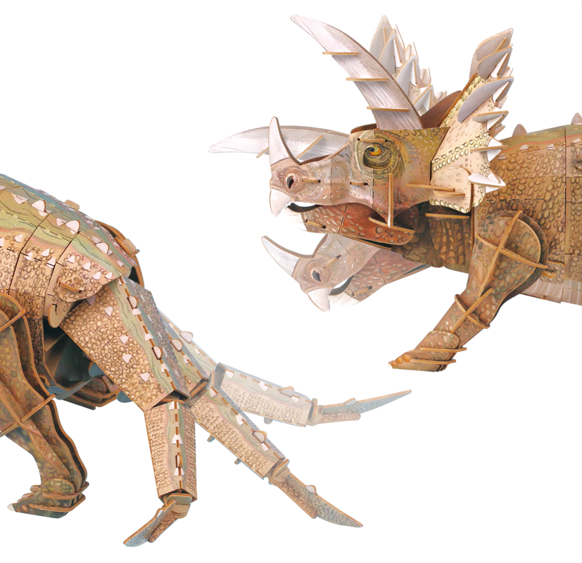 MierEdu Adjustable ECO 3D Puzzles - Dino Theme - Triceratops