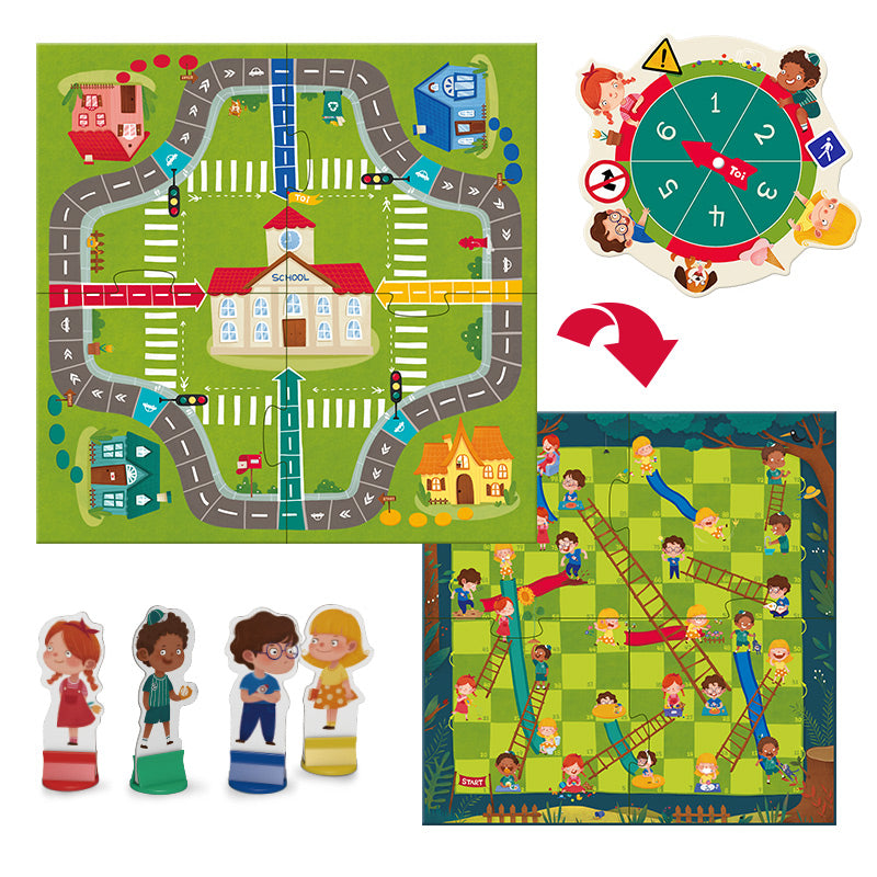 Chutes&Ladders and Ludo 2in1