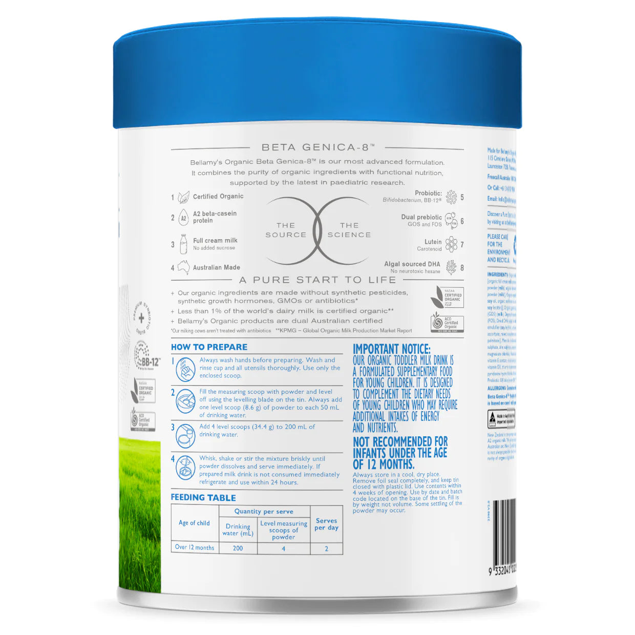 Bellamy's Organic Beta Genica-8™ Step 3 Toddler Milk Drink
