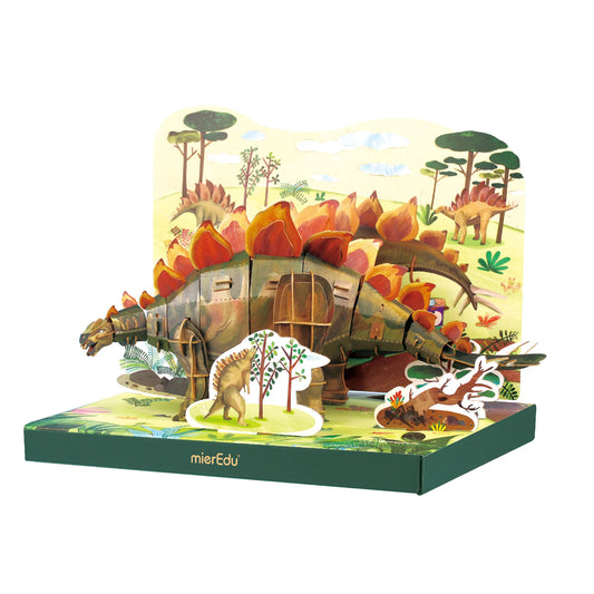 MierEdu Adjustable ECO 3D Puzzles - Dino Theme - Stegosaurus