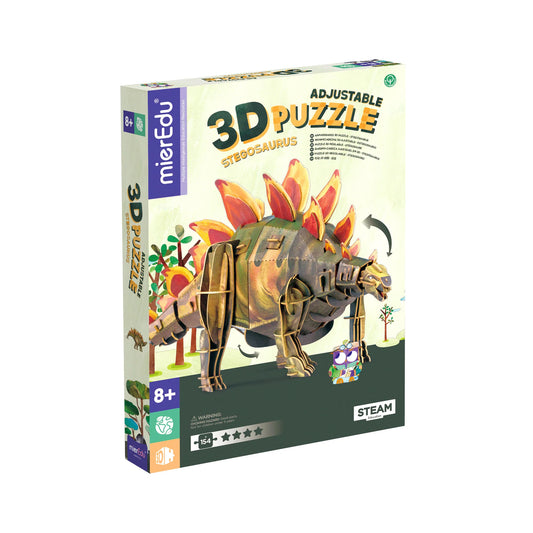 MierEdu Adjustable ECO 3D Puzzles - Dino Theme - Stegosaurus