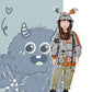 Fruit Monster Patterned Kids Coat (Taro)