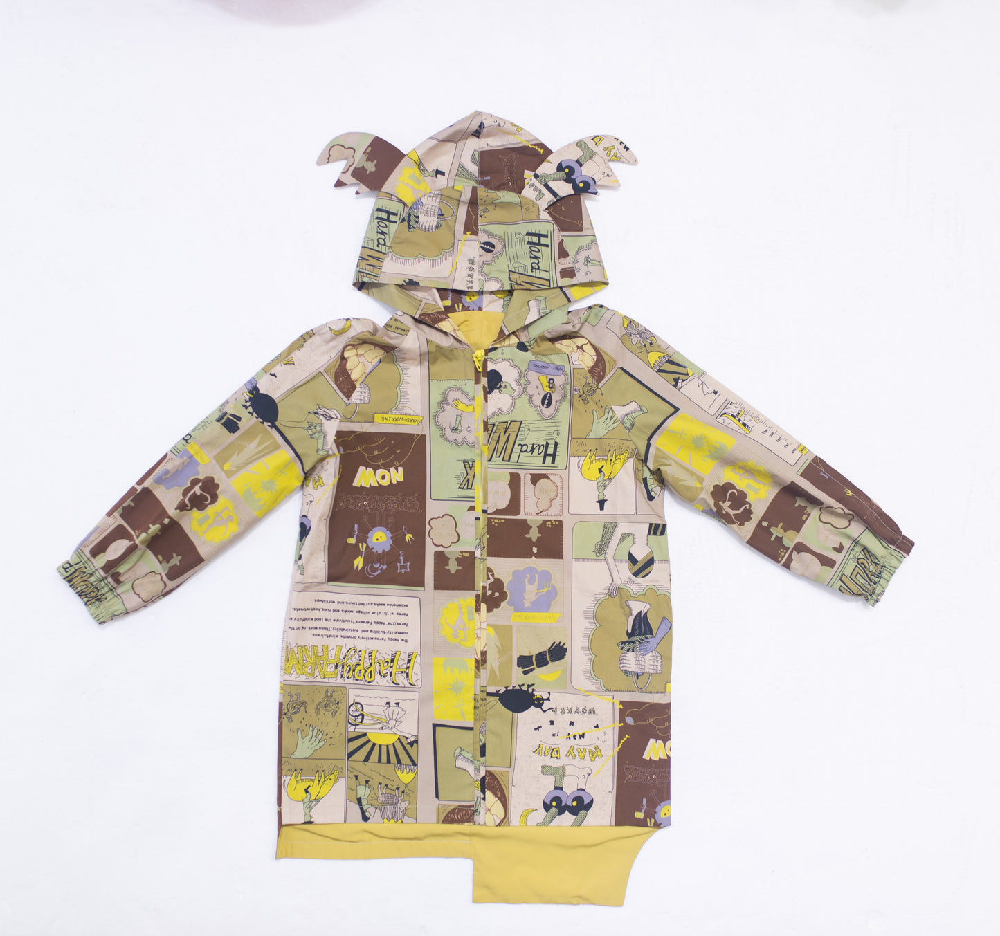 Fruit Monster Patterned Kids Coat (Pineapple)