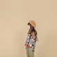 Fruit Monster Patterned Kids Coat (Taro)