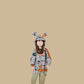 Fruit Monster Patterned Kids Coat (Taro)
