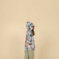 Fruit Monster Patterned Kids Coat (Taro)