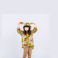 Fruit Monster Patterned Kids Coat (Pineapple)