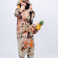 Fruit Monster Patterned Kids Coat (Orange)