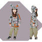 Fruit Monster Patterned Kids Coat (Taro)